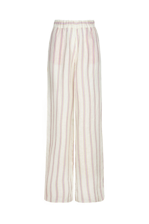 San Benito Linen Pants / Lila Stripes